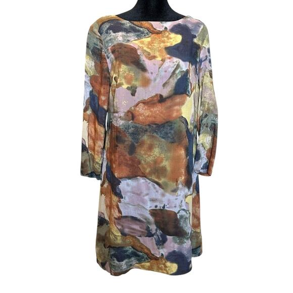 Maeve x Anthropologie Elenora Watercolor Shift Dress Indie Hippie Festival Retro - Picture 1 of 9